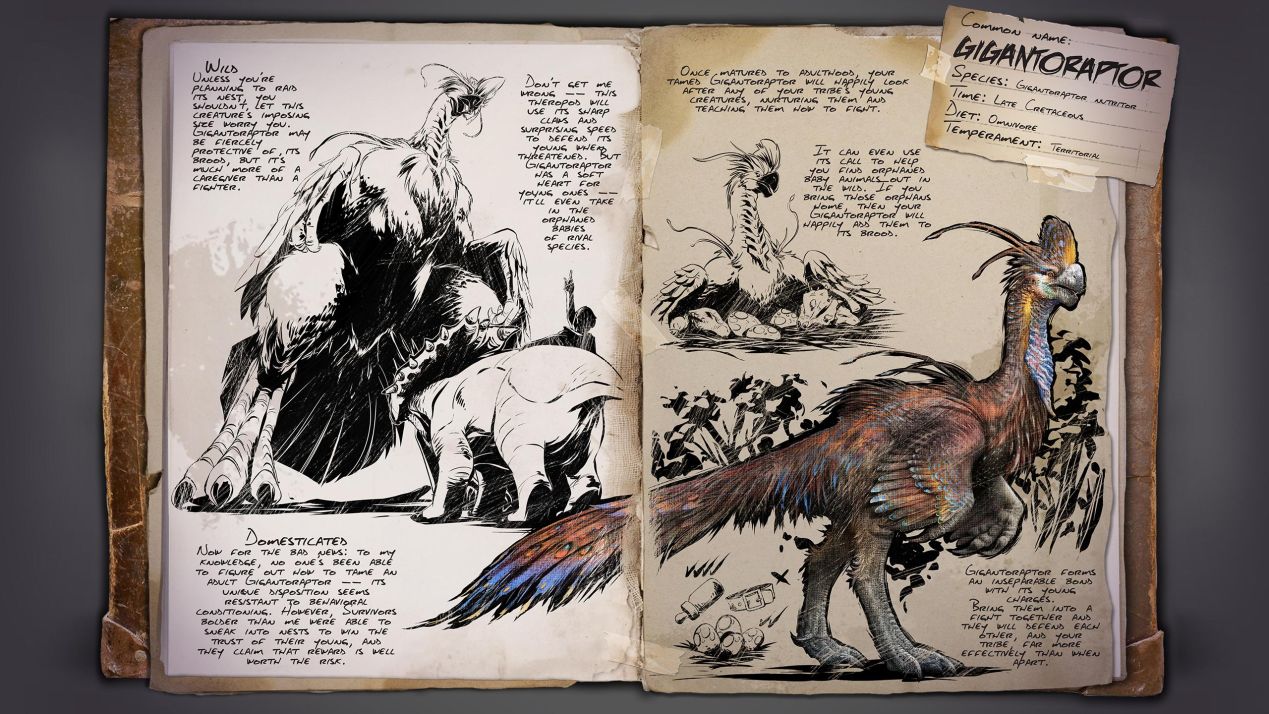 《方舟生存進(jìn)化》次世代版本新生物“巨盜龍”圖譜公開，史前世界的恐龍保姆