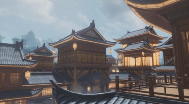 《劍網(wǎng)3》全新風格“廣都鎮(zhèn)”視覺效果升級！
