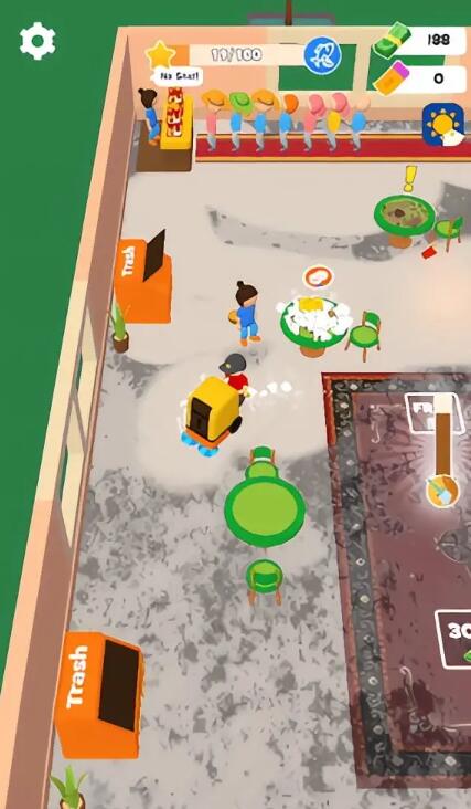 動作經(jīng)營手游《Clean It: Restaurant Cleanup!》玩法二合一 ！ 先清潔后經(jīng)營？